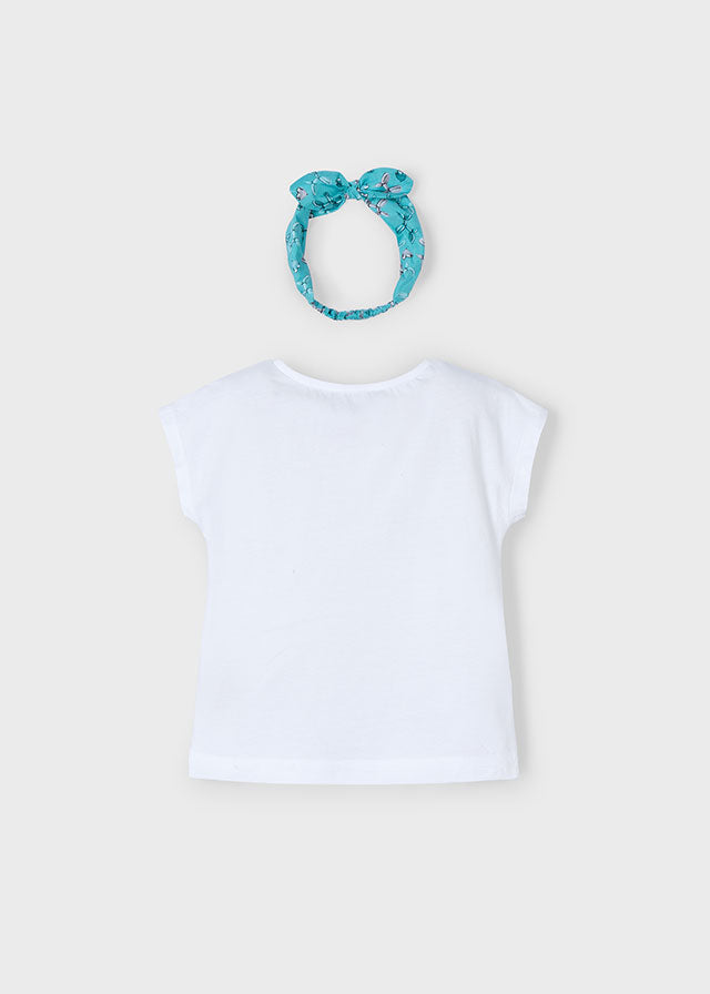 Maglietta Corta Fascia Bianco Anice