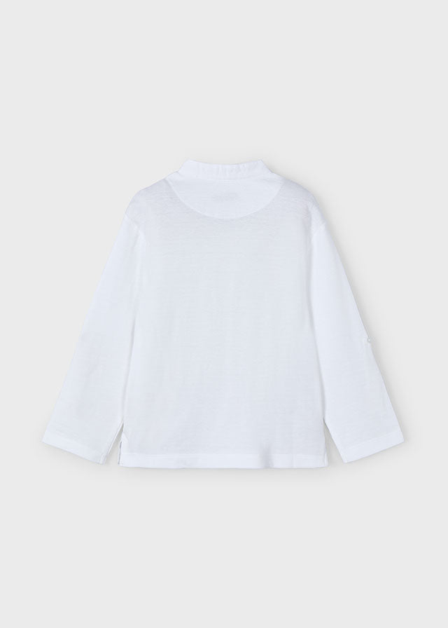 Polo Collo Mao Bianco