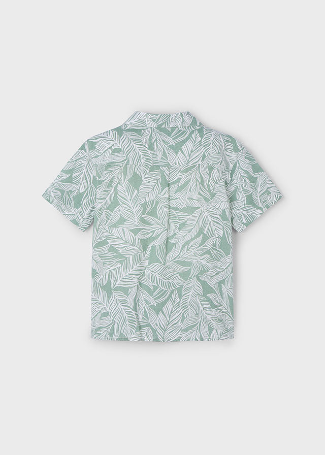Camicia Corta Stampa Palme