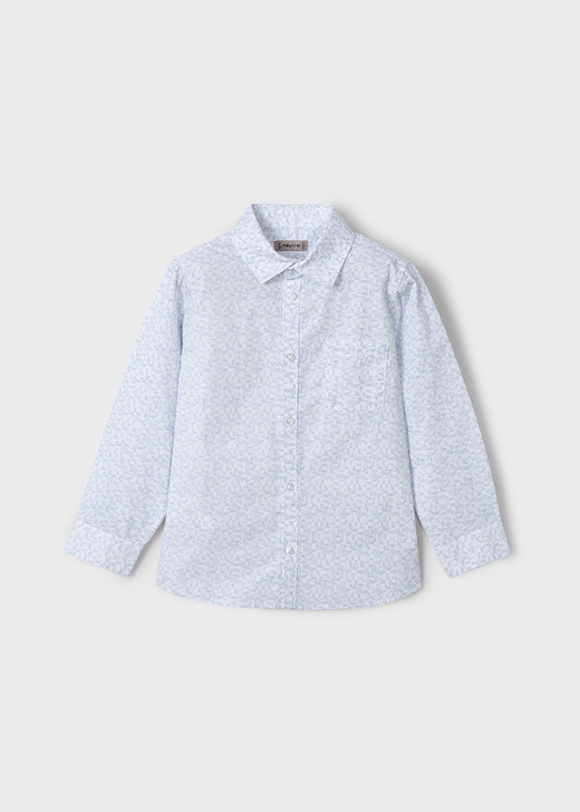 Camicia Stampata Celeste