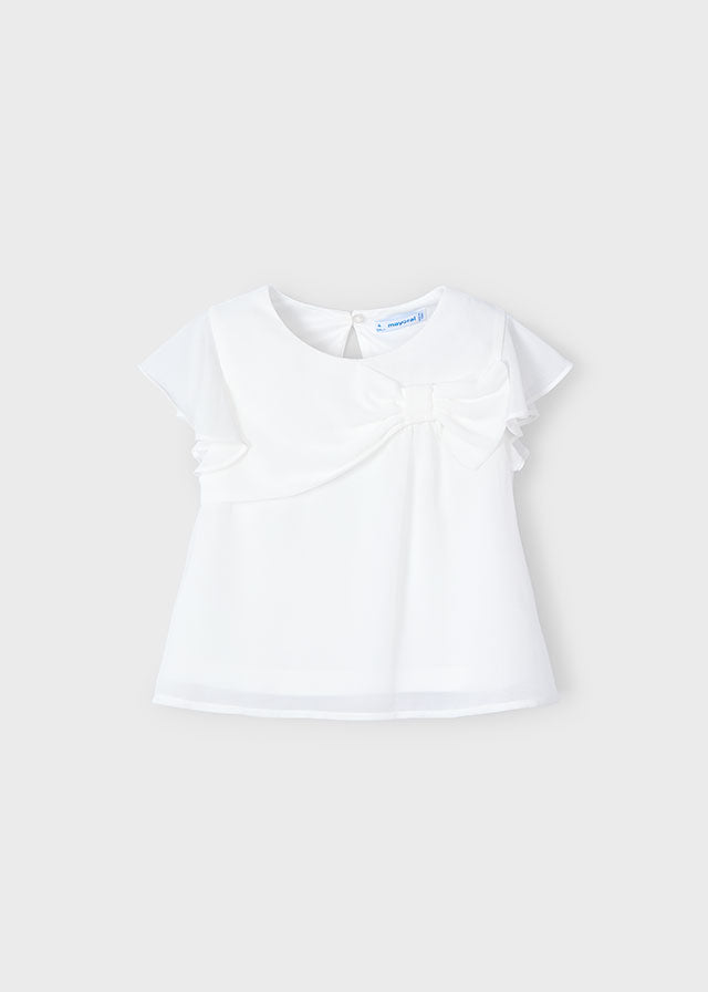 Blusa Chiffon Fiocco Ecru