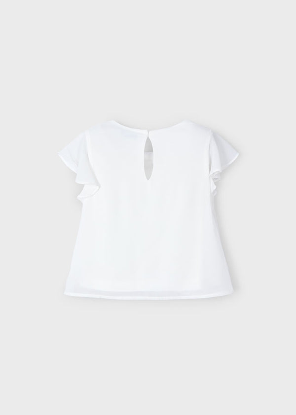 Blusa Chiffon Fiocco Ecru
