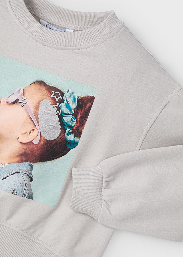 Pullover Con Accessorio Grigio