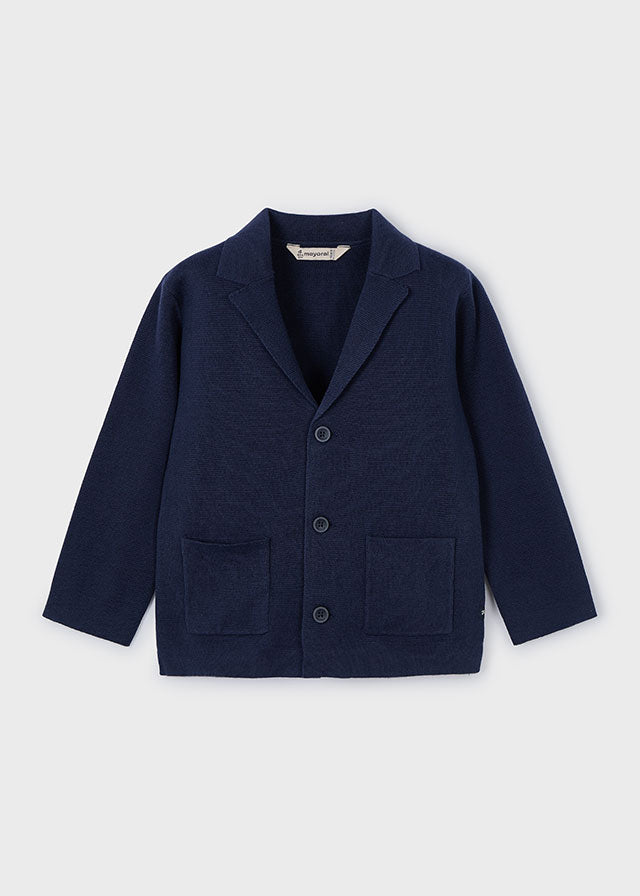 Giacca Elegante Tricot Marino