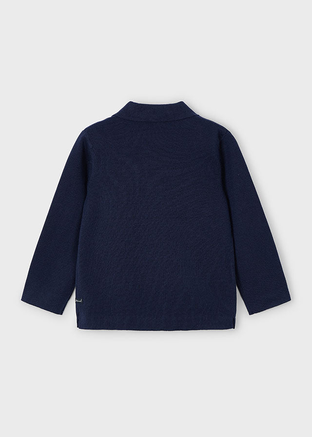 Giacca Elegante Tricot Marino