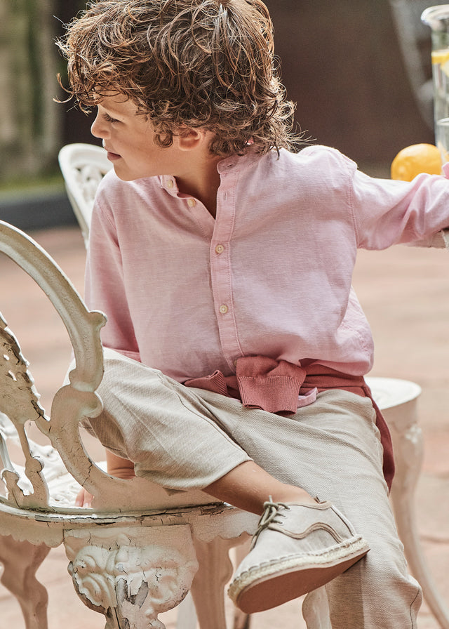 Pantalone Lino Elegante Sabbia