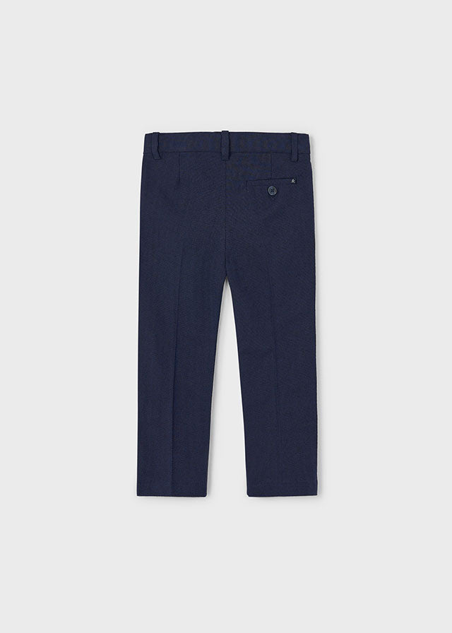Pantalone Lino Elegante Marino