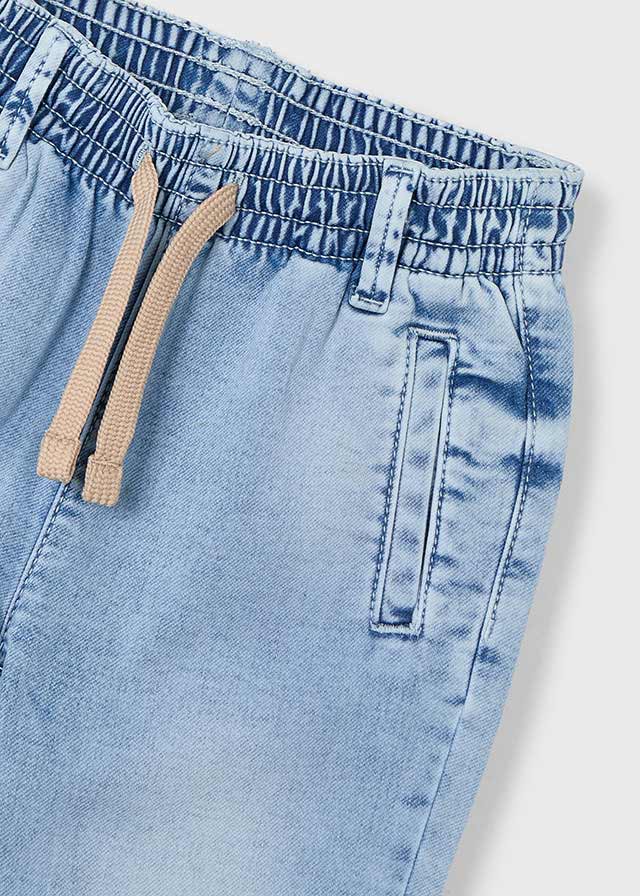 Pantalone Soft Denim Jogger Bleach