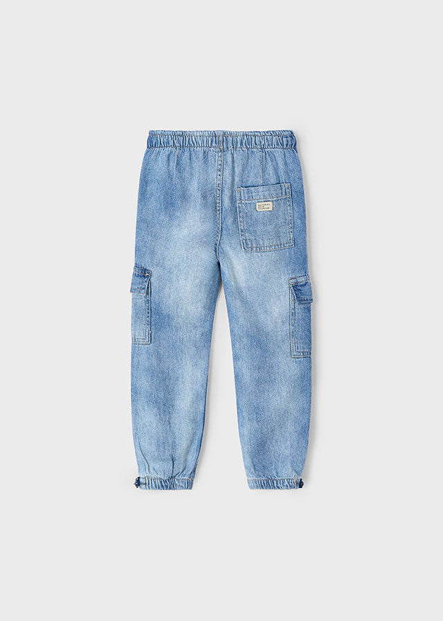 Pantalone Denim Cargo Parachu