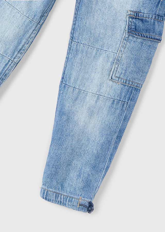 Pantalone Denim Cargo Parachu