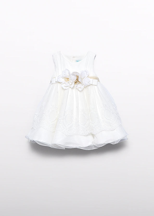 Vestito Ricamato Panna