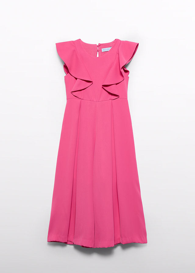 Tuta Lunga Crepe Fucsia