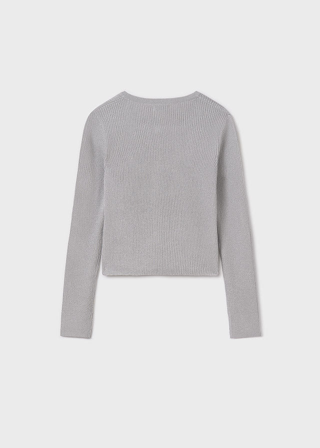 Giacchina Tricot Camicianale Argento