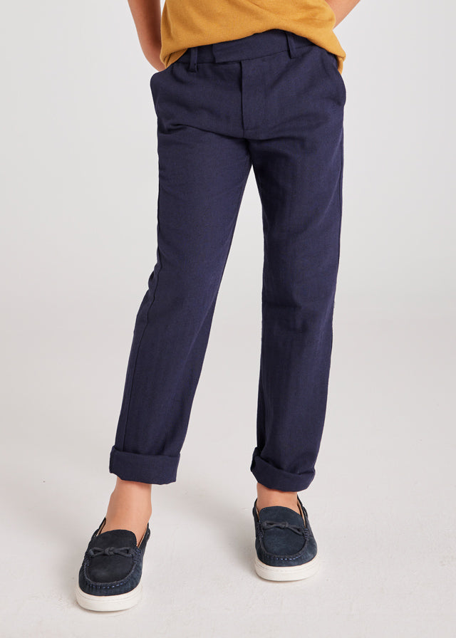 Pantalone Natural Elegante Marino
