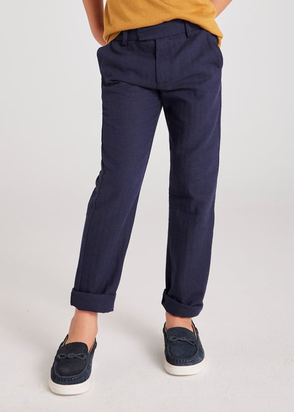 Pantalone Natural Elegante Marino