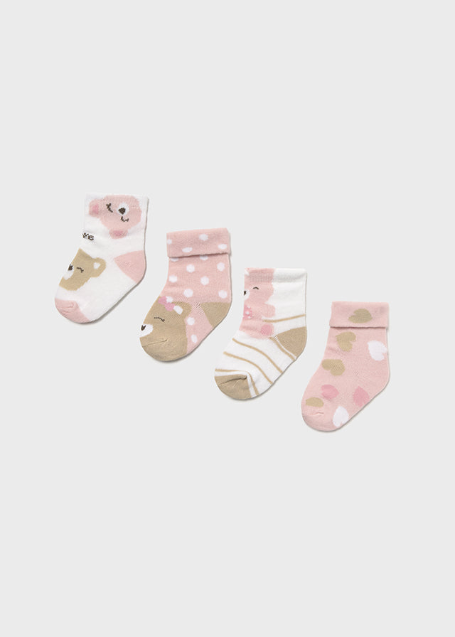 Set 4 Calze Rosa Baby