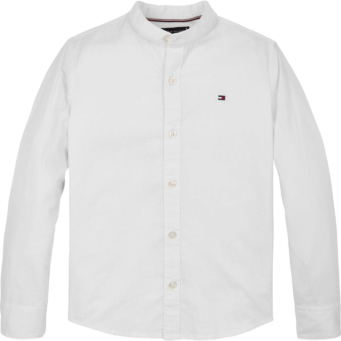 Camicia Coreana Manica Lunga White
