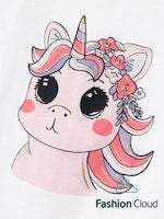 T-Shirt Bright White Unicorn