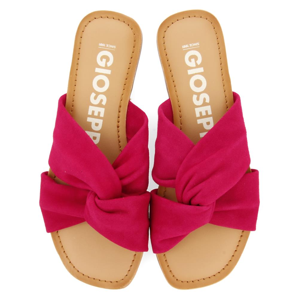 Sandalo Ciabatta Fascia Nodo Fucsia