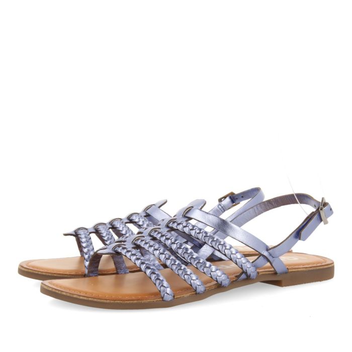 Sandalo Fascette Basso Blu