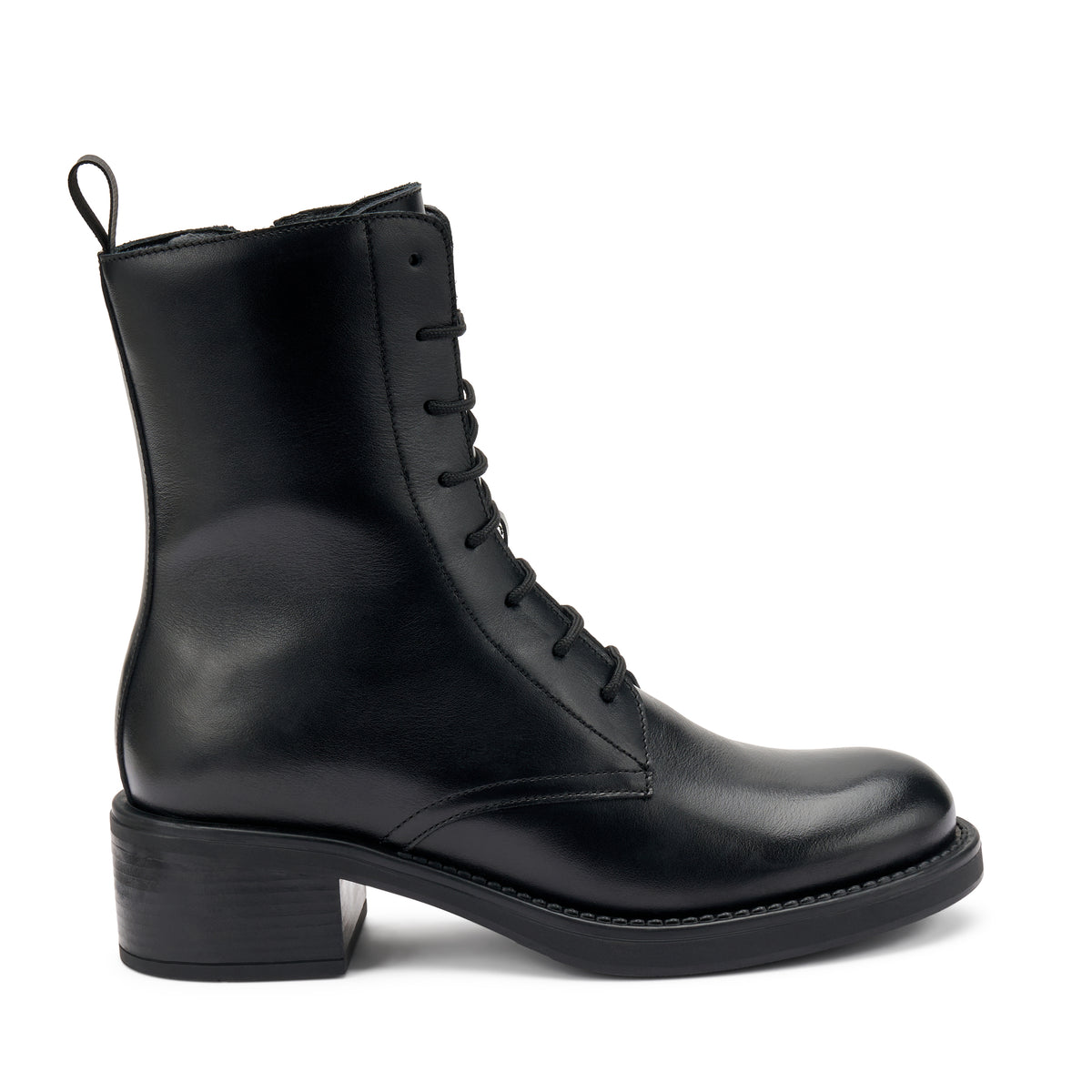 Stivaletto Da Donna Laccio Tacco Nero