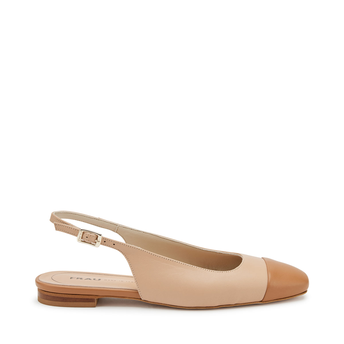 Slingback In Pelle Beige