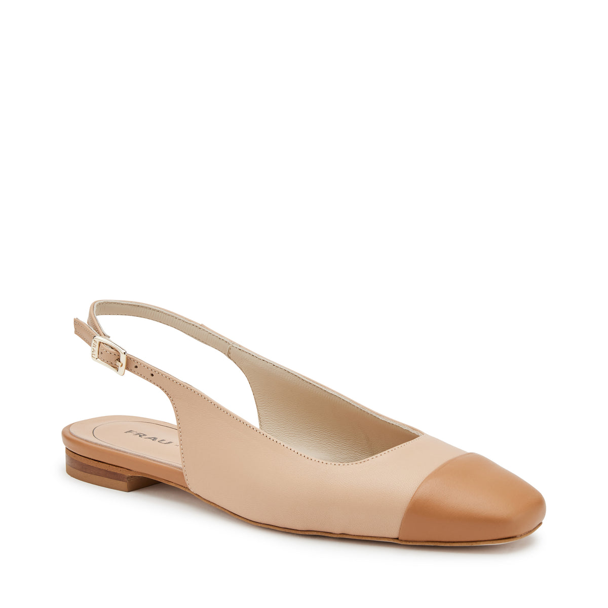 Slingback In Pelle Beige