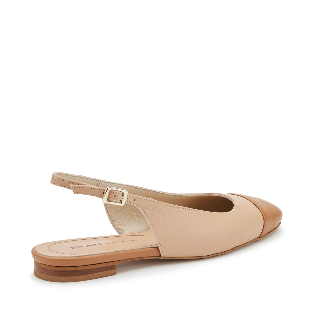 Slingback In Pelle Beige