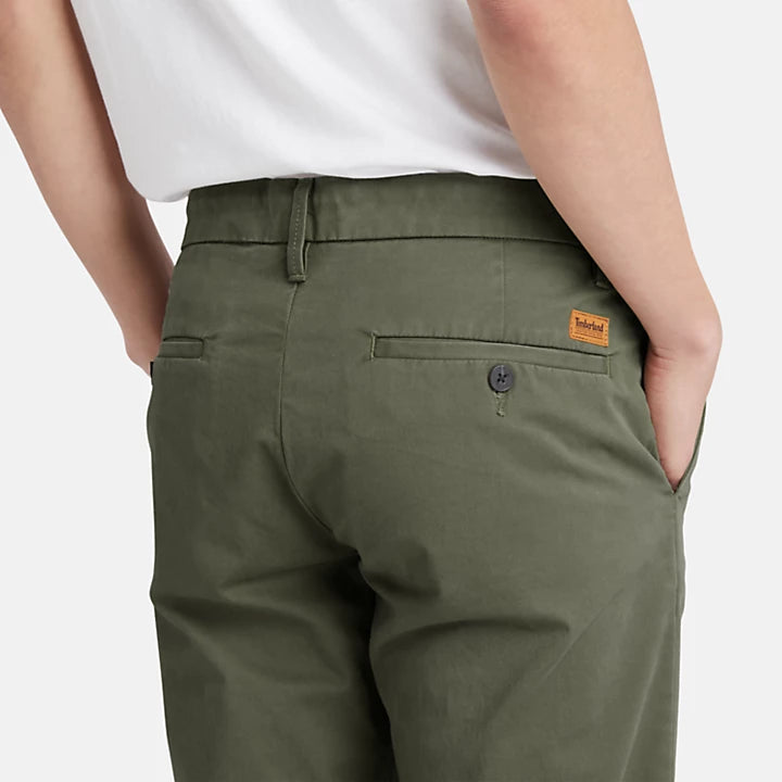 Pantalone Stretch Twill Chino Pan Grape Leaf