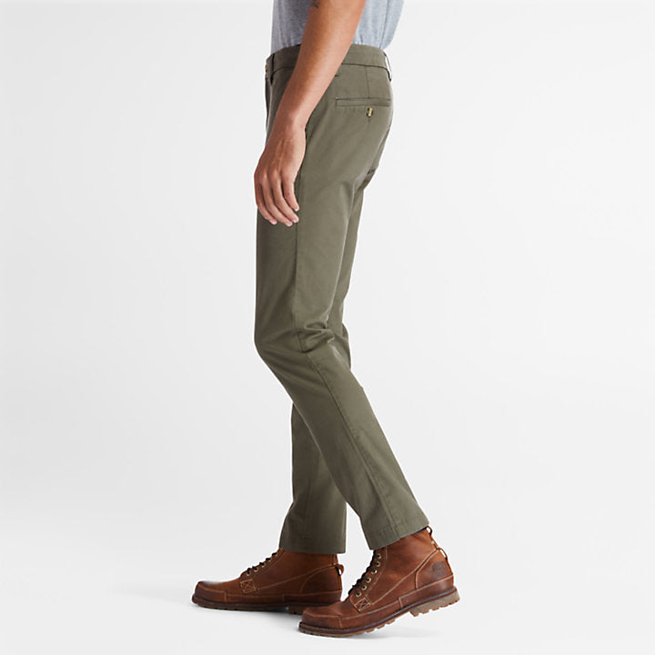 Pantalone Stretch Twill Chino Pan Grape Leaf