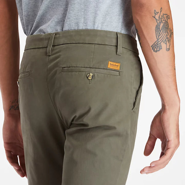 Pantalone Stretch Twill Chino Pan Grape Leaf