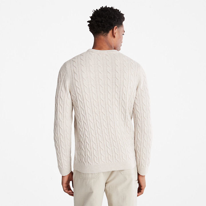 Felpa P-B Lambwool Cable Island Fossil
