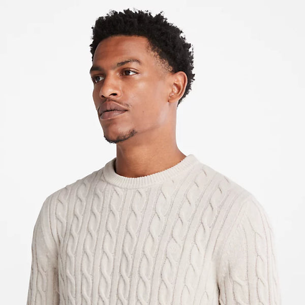 Felpa P-B Lambwool Cable Island Fossil