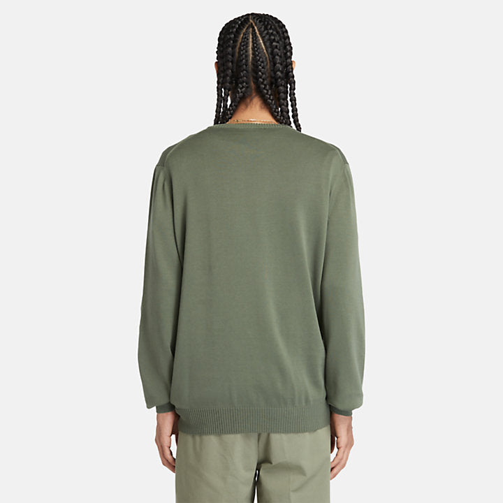 Maglione Girocollo in cotone Verde