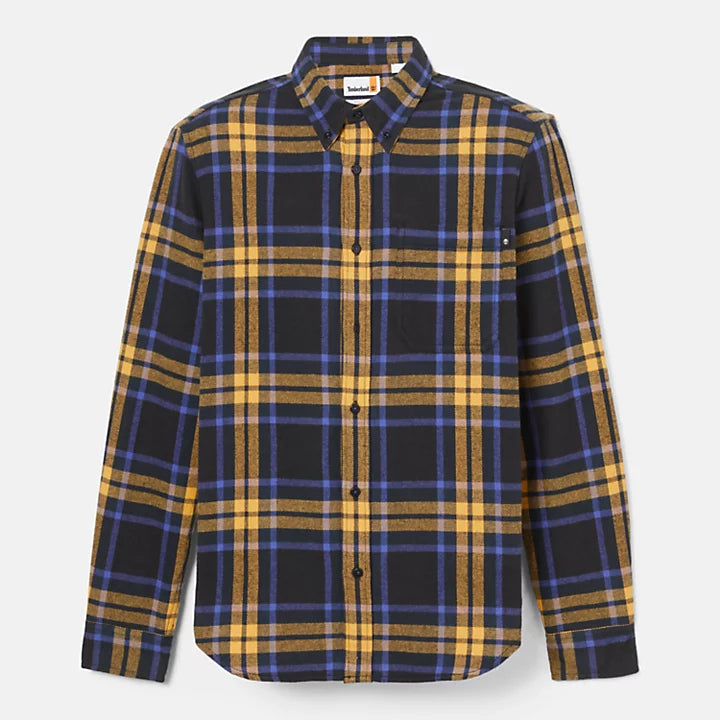 Camicia Heavy Flannel Plaid Black Yd