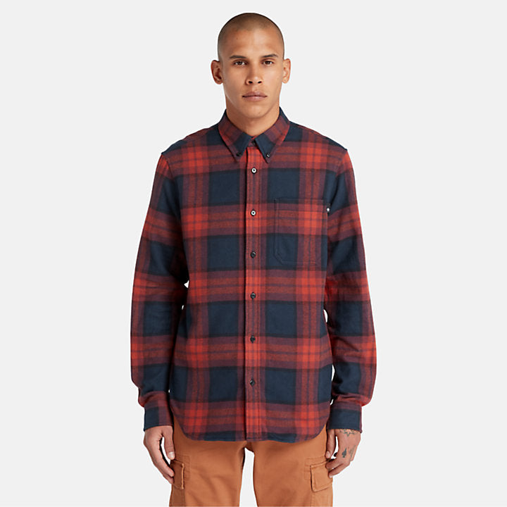 Camicia Heavy Flannel Plaid Dark Sapphire Yd