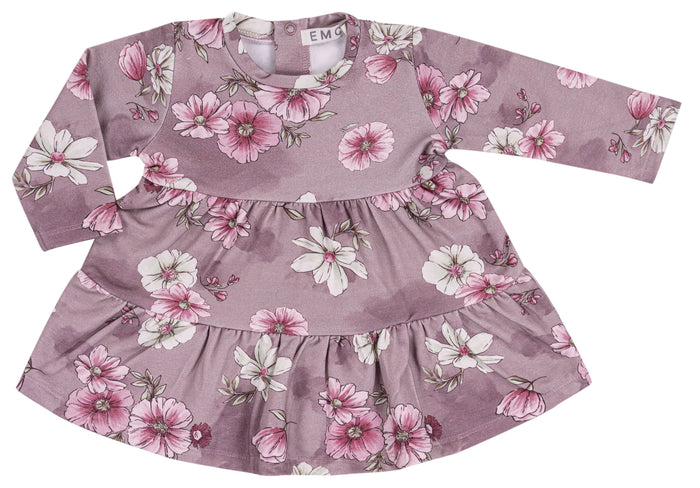 Vestito In Felpa Fantasia Rosa