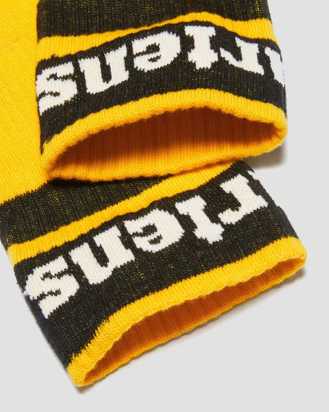 Athletic Logo Sock Yellow Organic Cotton Blend