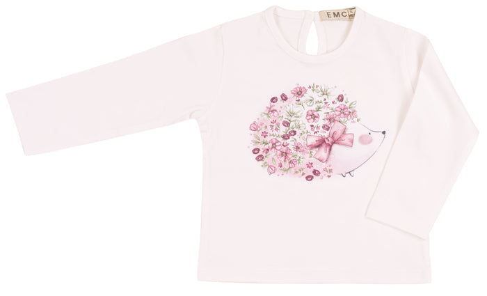 T-Shirt Bianca Riccio Fantasia