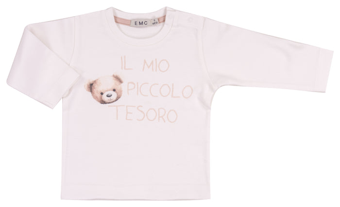 T-Shirt Bianca Con Scritta Tesoro