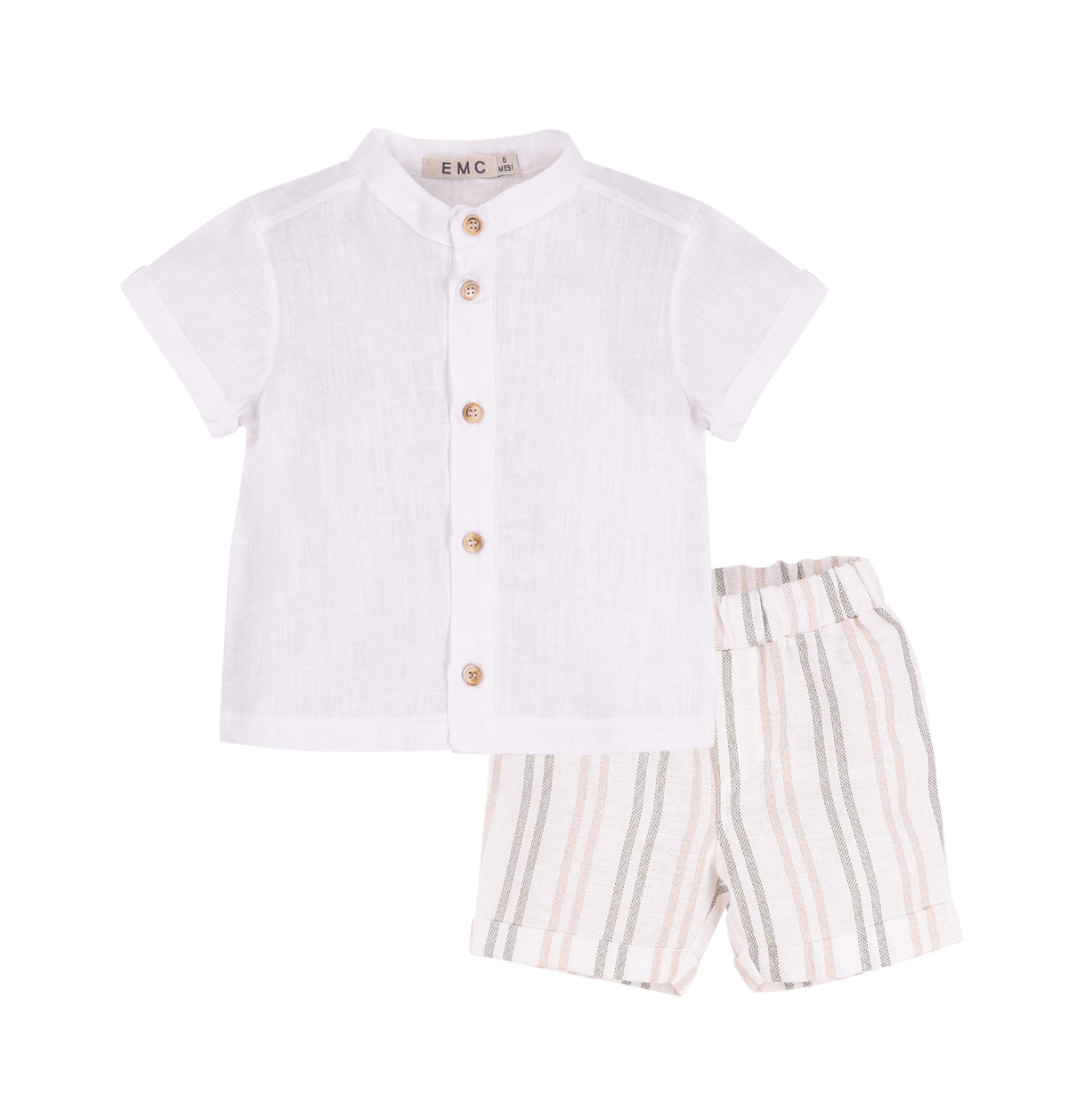 Completo Elegante Short E Camicia Bianca