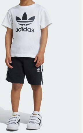 Completo Corto Essential Bianco Nero