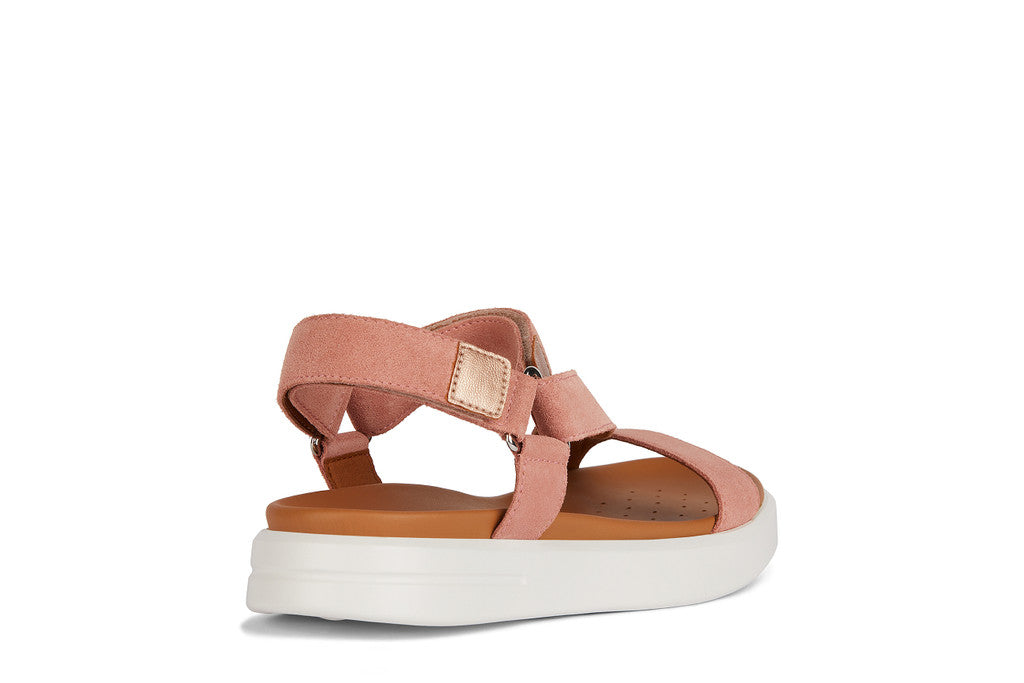 Sandalo da donna con cinturino a strappo rosa