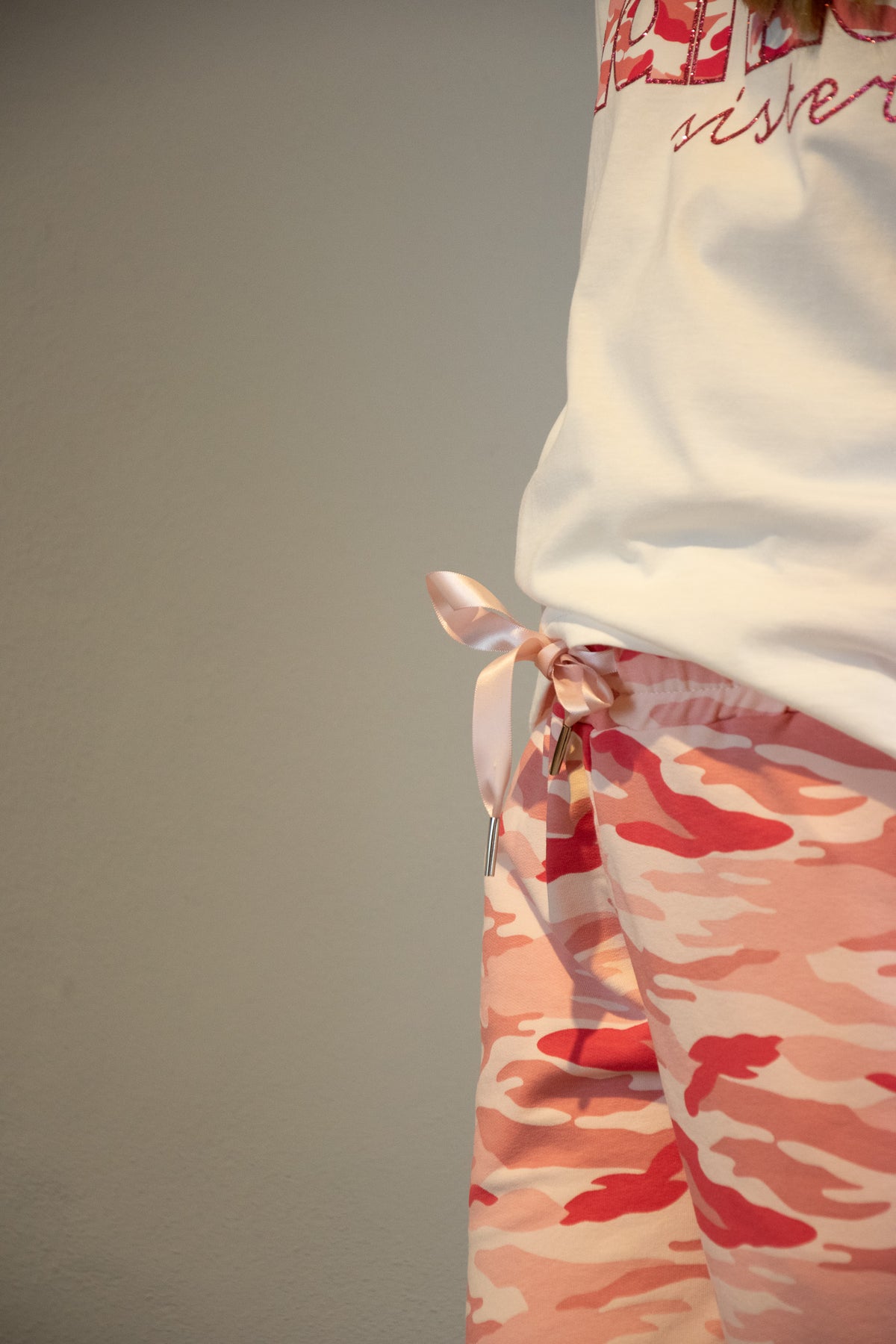 Pantalone Felpa Camouflage Rosa