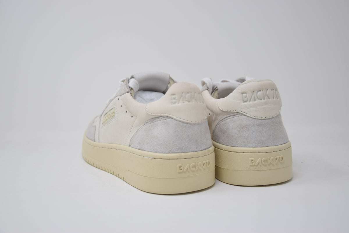 Sneakers Slam Bianco-Beige Suede