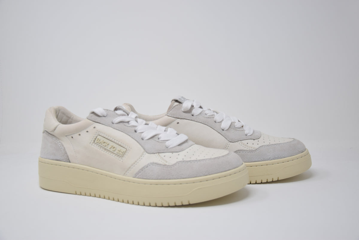 Sneakers Slam Bianco-Beige Suede
