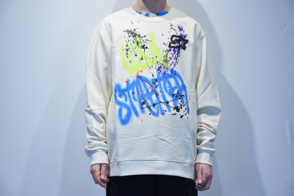 Felpa Girocollo Spray Beige