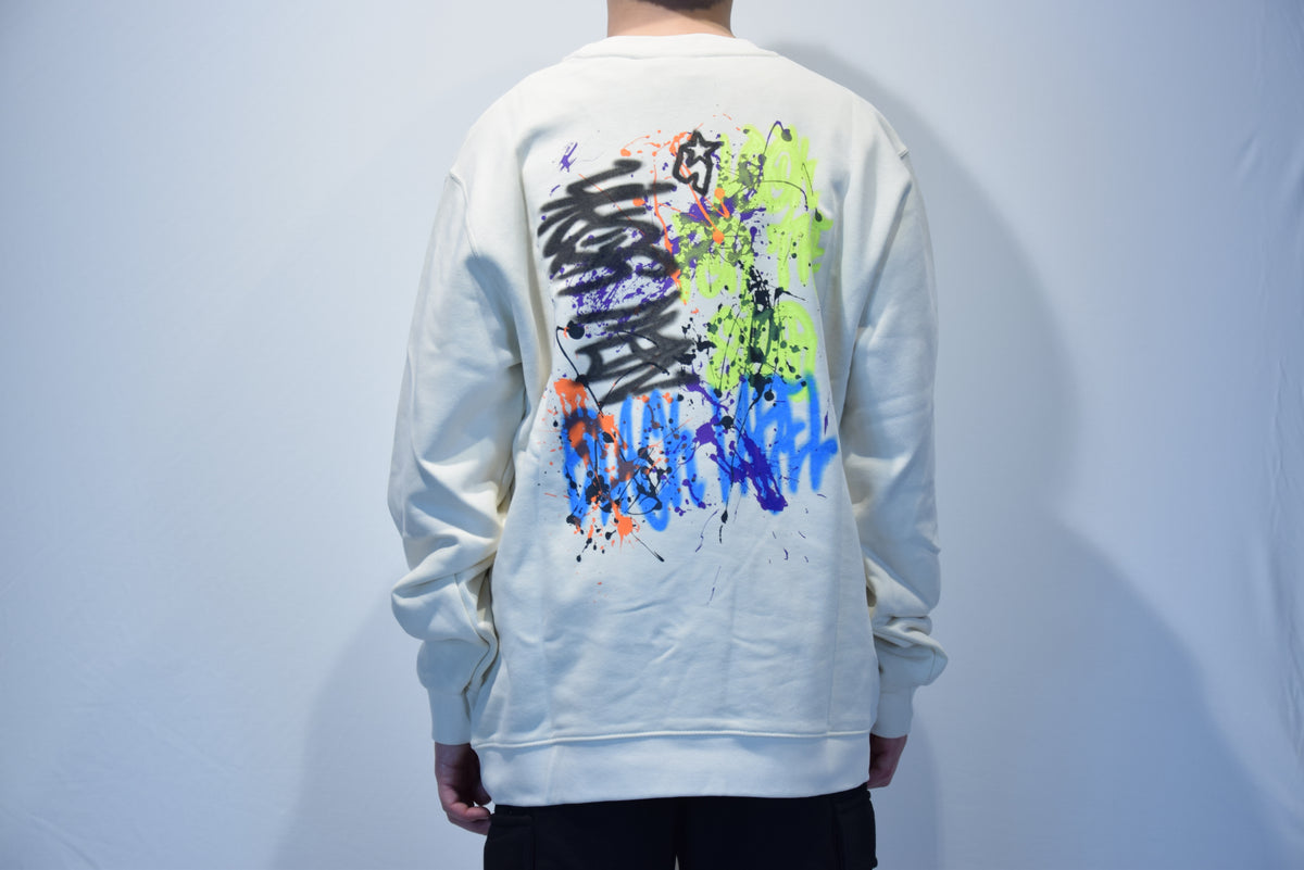 Felpa Girocollo Spray Beige