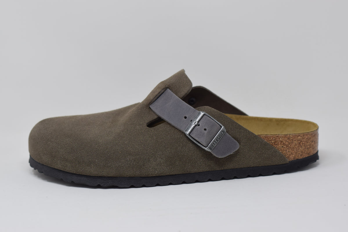 Boston Concrete Gray Suede Leather Oiled
