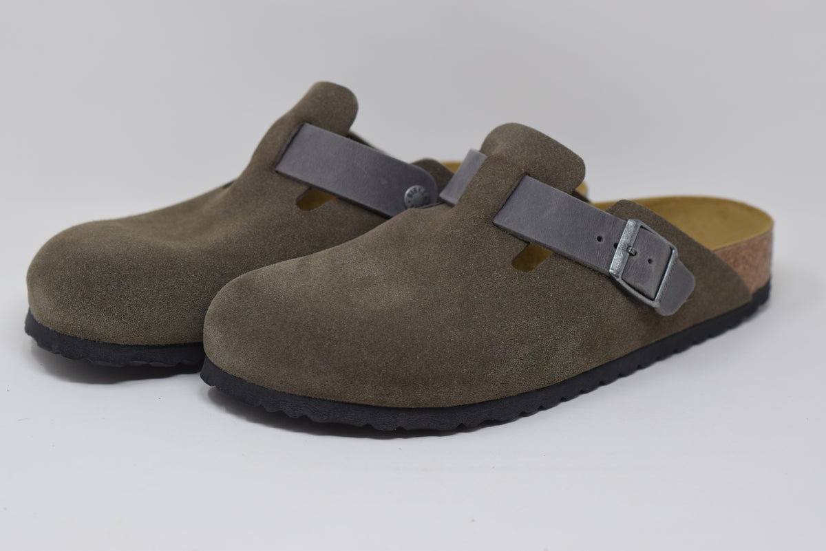 Boston Concrete Gray Suede Leather Oiled